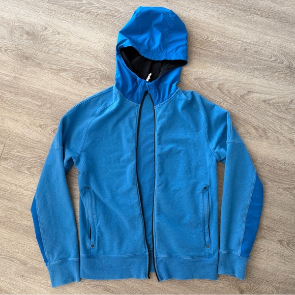 lululemon athletica Other - Lululemon Blue Hoodie Jacket Men’s Medium Athletic Zip Hooded Sweatshirt